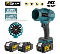 Gisha Brushless Elettrico Turbo Ventilatore Jet Ventilatore 200M/S Cordelss Soffiatore di Foglie Polvere Che Soffia Strumento di Potere Per Makita 18V Batteria Spille