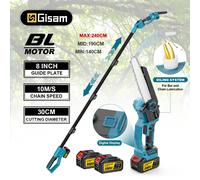 Gisha Brushless Telescopico Palo Motosega Elettrica Cordless Alto Bracn Sega 2 IN 1 Attrezzo di Potatura da Giardino Per Makita 18V Batteria Spille