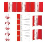 Gishbjka 5 Set di Cerniere Acriliche e Fibbie A Chiacchiere Autoadesive Kit di Plastica Trasparente per Vetro, Armadietti, Fibbia per Porte per Pianoforte Fai-Da-Te Fai da Te