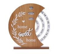 Gishbjka Calendario Rotante con Visualizzazione Della Data da Tavolo, Calendario Rotante Manuale, Calendario da Tavolo Giornaliero Riutilizzabile B