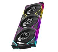 Gishbjka Raffreddatore per CPU ARGB con Display Digitale, 3 Pezzi, Ventola da 120 Mm, Raffreddamento per Computer con Design A Specchio Infinito, Schermo da 600-2100 /Min.