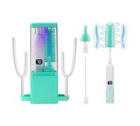 Gishbjka Rilaboratrice Automatica del Pulsante di Bottiglia, Detergente per la per Bottpe Elettrica, Rondella di Biberon, Strumento di Pulizia del Biberon Blu Blu