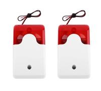 Gishbjka Sirena Cablata con Luce Stroboscopica A LED Flash da 12 V, Ideale per Sistemi di Allarme Antifurto, Mini Sirena Stroboscopica, Spia e Suono di Allarme