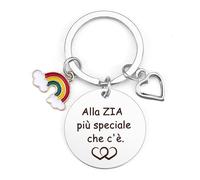 Gishnia Regalo Zia, Regalo Zia Compleanno, Portachiavi Zia, Idee Regalo per Zia da Nipote Nipoti, Regalo Zia Speciale, Regali da fare alla Zia, Idea Regalo san Valentino per la Zia, Regalo Zia Natale