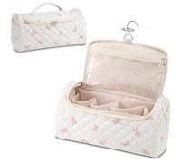 GISMTR Custodia da viaggio trapuntata compatibile con Dyson Airwrap Multi-Styler tutti i modelli e gli accessori, borsa portatile in cotone con gancio per appendere accessori arricciacapelli, Fiocco