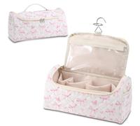 GISMTR Custodia da viaggio trapuntata compatibile con Dyson Airwrap Multi-Styler tutti i modelli e gli accessori, borsa portatile in cotone con gancio per appendere accessori arricciacapelli, Fiocco