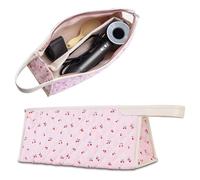GISMTR Custodia da viaggio trapuntata compatibile con Dyson Airwrap & Shark Flexstyle, borsa da trasporto in cotone floreale per asciugacapelli Dyson e accessori, grazioso organizer portatile con