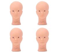Gisoanudt 4X Testa di Addestramento di Pratica di Estensione del Ciglio di Bellezza per Trucco Cosmetology Manichino Molle del Manichino del Silicone con il Foro del Supporto