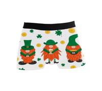 GISPOG Boxer da uomo con gnomo dei cartoni animati e supporto intimo elasticizzato a vita bassa, Colore unico, L