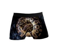 GISPOG Boxer da uomo in pitone serpente rettile slip uomo supporto intimo elasticizzato vita bassa boxer boxer boxer, Colore unico, L