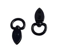Gissroys 2 pezzi, pratico caricamento a molla di chiusura, attacco per cintura in metallo, hardware vintage, per design personalizzabile, stile vintage, borsa laterale, Nero