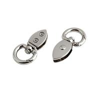 Gissroys 2 pezzi, pratico caricamento a molla di chiusura, attacco per cintura in metallo, hardware vintage, per design personalizzabile, stile vintage, borsa laterale, bianco