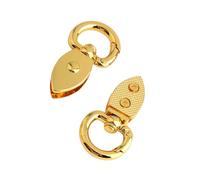 Gissroys 2 pezzi, pratico caricamento a molla di chiusura, attacco per cintura in metallo, hardware vintage, per design personalizzabile, stile vintage, borsa laterale, kg