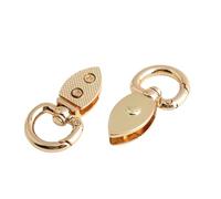 Gissroys 2 pezzi, pratico caricamento a molla di chiusura, attacco per cintura in metallo, hardware vintage, per design personalizzabile, stile vintage, borsa laterale, gold