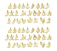 Gissroys 2 Set 26 Iniziali Charm Lettere A Z Lega Pendenti Ornamenti D'oro Gioielli Accessori per la creazione di Gioielli Lettera Lega Per Collane Bracciali Gioielli Fabbricazione
