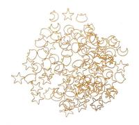 Gissroys 90 ciondoli geometrici in resina UV, con cornice cava in resina epossidica, per gioielli e cornici con fiori pressati