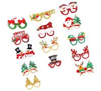 Gissroys Accessori per feste di Natale, eleganti occhiali in tessuto traspirante per interni ed esterni, set di occhiali di Natale