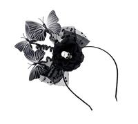 Gissroys Accessorio per capelli a pipistrello, posizione regolabile, morbido copricapo per Halloween, festa del diavolo, notte, fascia per capelli nera per adulti