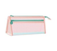 Gissroys Astuccio Estetico Doppio Strato Portapenne Grande Capacità Sacchetto Matita Clear Matita Case Ufficio Scuola Forniture Chiaro Doppio Strato Mesh Sacchetto Per Gli Studenti, a