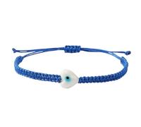 Gissroys Bracciale con cavo regolabile, decorazione con perla per occhi mistici, morbido, comodo, stile bohémien, Taglia unica, come descritto