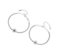 Gissroys Braccialetti a corona regolabili in acciaio inox per coppie, ideali per esprimere amore per anniversari o romanticismo Datteri Allergie Bracciale resistente
