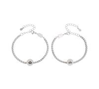 Gissroys Braccialetti a corona regolabili in acciaio inox per coppie, ideali per esprimere amore per anniversari o romanticismo Datteri Allergie Bracciale resistente