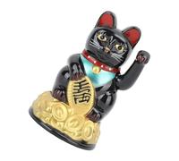 Gissroys Braccio rotante elettrico Lucky Cats Decors Ornamento Interno Auto Cruscotto Decorazione Tradizionale Cinese Stili Colorati Lucky Cats Figurine