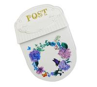 Gissroys Cassetta postale decorativa in metallo resistente alle intemperie, supporto da parete per esterni o cortili in metallo, resistente alle intemperie, con capannone