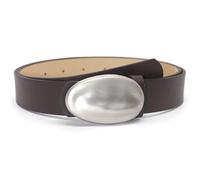 Gissroys Cintura in vita alla moda con fibbia ovale in metallo, semplice cintura in similpelle PU tinta unita regolabile per donna accessorio elegante, marrone, Taglia unica