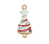 Gissroys Ciondoli natalizi per la creazione di gioielli a forma di albero per collana e orecchini, per oro e argento, singolo, A, Taglia unica