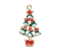 Gissroys Ciondoli natalizi per la creazione di gioielli a forma di albero per collana e orecchini, per oro e argento, singolo, K, Taglia unica