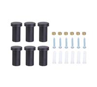 Gissroys Confezione di 6 ganci appendiabiti moderni con viti, moderni ganci da parete nero/oro dietro gli spessori della porta per una conservazione efficiente della casa pesante