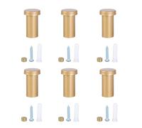 Gissroys Confezione di 6 ganci appendiabiti moderni con viti, moderni ganci da parete nero/oro dietro gli spessori della porta per una conservazione efficiente della casa pesante
