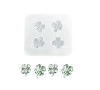 Gissroys Effetto di riflessione 4 erba foglia ciondolo ornamento stampo in silicone per resina epossidica artigianato gioielli supplemento quattro stampo erba foglia, Taglia unica, come descritto