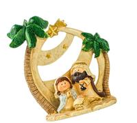 Gissroys Figure di Presepe di Natale Figura Sacra Famiglia Con Asini Figura Decorazione Da Tavolo Decorazioni Religi