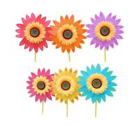 Gissroys Fiori in miniatura Pinwheels All'aperto Spinner Yard Giardino Pinwheels Fiori Colorati Mulino A Vento Decorativo Per Bambini All'aperto