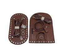Gissroys Forniture per borse all'uncinetto fatte a mano con cinturino regolabile Base in pelle e base per la creazione di borse zaino Forniture per borse all'uncinetto fatte a mano, marrone