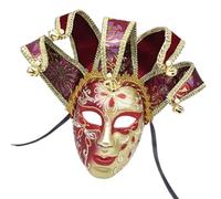 Gissroys Maschera in maschera con Bells Vintage Comedy Comedy per uomini, donne, balli in maschera, Halloween, cosplay, feste, Halloween