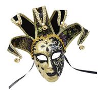 Gissroys Maschera in maschera con Bells Vintage Comedy Comedy per uomini, donne, balli in maschera, Halloween, cosplay, feste, Halloween
