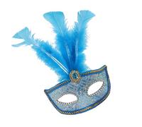 Gissroys Maschera in maschera da donna con strass piumati veneziani, feste, serate, ballo, Halloween, cosplay, costumi