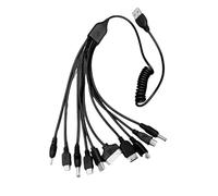 Gissroys Multifunzionale 10 In 1 Cavo di Ricarica USB Molla A Spirale Cavo di Sincronizzazione Dati Filo Per Più Dispositivi Portatile 25 centimetri Lunghezza