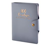 Gissroys Multifunzionale 100 Giornaliere Risparmio di Busta Stampe Libri Budget Organizzatori Con Pagine Uniche Per Monitoraggio Finanziario Carta Cash Management Brochure, grigio