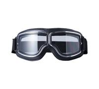 Gissroys Occhiali da casco vintage da moto occhiali da sole occhiali da casco vintage in pelle per ciclismo, antipolvere, antivento