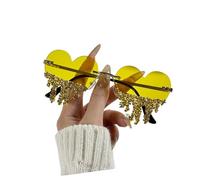 Gissroys Occhiali da sole ad alta resistenza Occhiali da sole da ciclismo moda Occhiali da arrampicata per escursioni su strada Espressione unica, giallo.