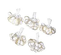 Gissroys Oro luccicante/Silver Star Hanging Biglietti Carta resistente agli strappi Facile da usare, Taglia unica, come descritto