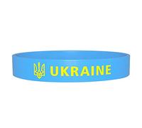 Gissroys Personalità Bandiera Ucraina Bracciale in Silicone Bracciali di Gomma Adulti Moda Festa Sport Accessori Unisex Per Uomini Donne Polsi Fan Souvenir, Taglia unica, come descritto