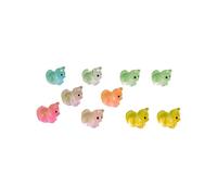 Gissroys Piccoli Topi In Resina Multicolore, 10 Pezzi Che Si Illuminano Nella Collezione Scura Per Le Case Delle Bambole E I Piccoli Giardini Vividi Statue Di Colore