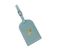 Gissroys Portafoglio design aereo con accenti metallici, antistrappo, in pelle PU Global Journey Essential, azzurro, Mass Beauty