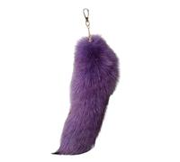 Gissroys Realistico Faux Foxes Tail Anelli Portachiavi Ciondolo Personalizzato Volpi Chiave Coda Sacchetto Decorazione Per Le Donne Zaino Decorazioni, Lilla, Taglia unica