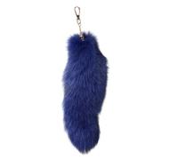 Gissroys Realistico Faux Foxes Tail Anelli Portachiavi Ciondolo Personalizzato Volpi Chiave Coda Sacchetto Decorazione Per Le Donne Zaino Decorazioni, Blu, Taglia unica